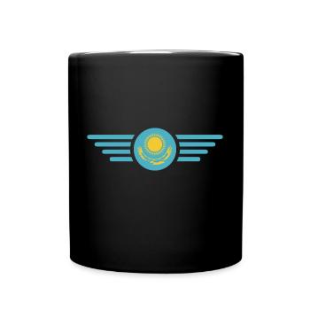 J’aime le Kazakhstan, T-shirt design de style élégance - Mug uni - noir - Devant