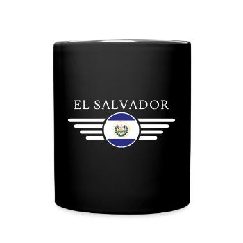 I Love El Salvador Design T-Shirt - Full Colour Mug - black - Front
