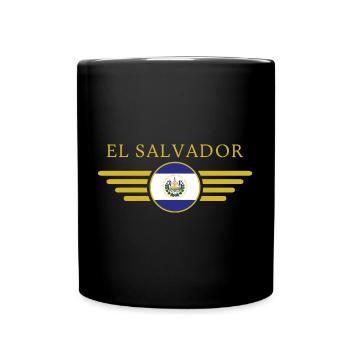 I Love El Salvador Design T-Shirt - Full Colour Mug - black - Front