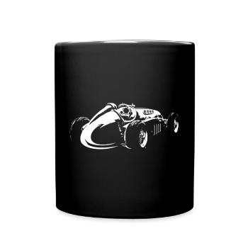 Voiture de course rétro Formule Icône classique - Mug uni - noir - Devant