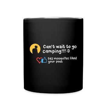 Camping Camper - Tasse einfarbig - Schwarz - Vorne