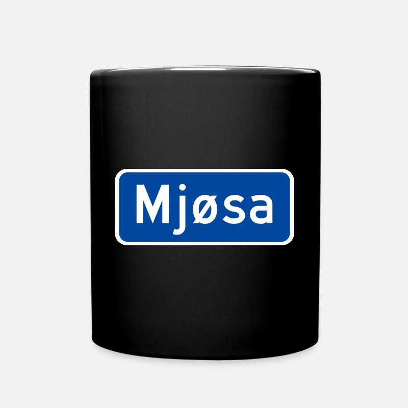 Der Mjøsa-See - Tasse einfarbig - Schwarz
