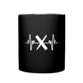 Architect heartbeat - Full Colour Mug - black - Front