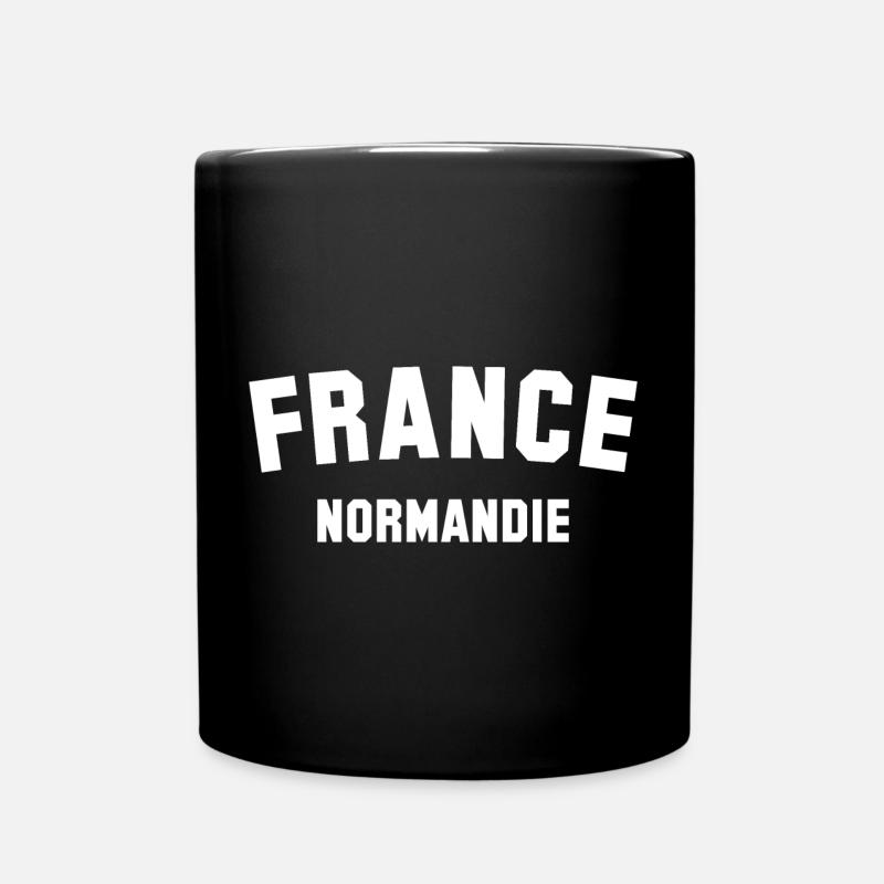 NORMANDIE France - Tasse einfarbig - Schwarz
