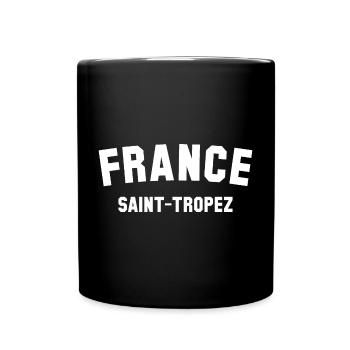 SAINT-TROPEZ France Frankreich - Tasse einfarbig - Schwarz - Vorne