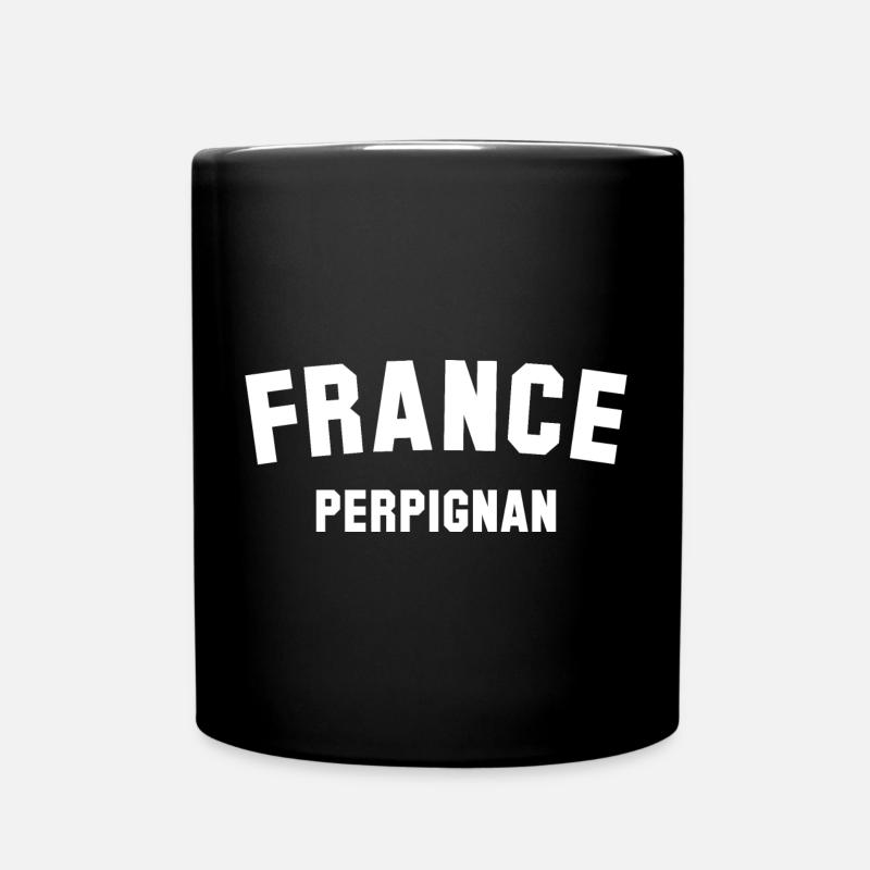 PERPIGNAN France Frankreich - Tasse einfarbig - Schwarz