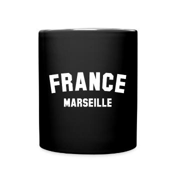 MARSEILLE France Frankreich - Mug uni - noir - Devant