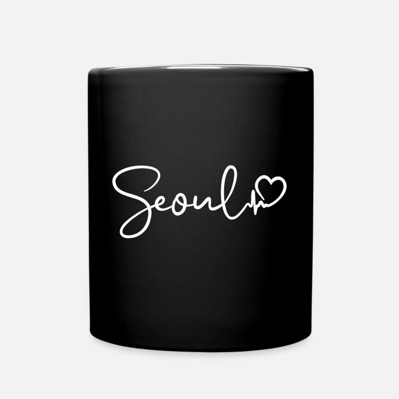 Seoul Herzschlag - Tasse einfarbig - Schwarz