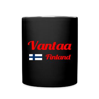 Vantaa Finnland Drucken - Tasse einfarbig - Schwarz - Vorne