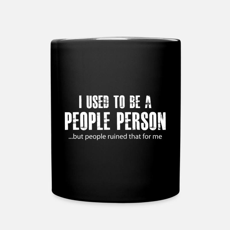 I used to be a people person - Tasse einfarbig - Schwarz