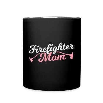 Maman pompiers - Mug uni - noir - Devant