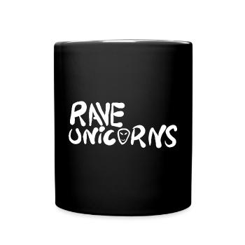 Rave Unicorns Logo Text - Full Colour Mug - black - Front