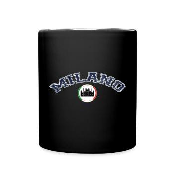 Mailand, Milano, Milan - Tasse einfarbig - Schwarz - Vorne