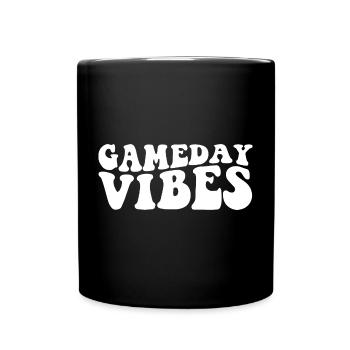 Spieltags-Vibes im Enthusiasten-Stil - Tasse einfarbig - Schwarz - Vorne