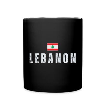 Stolzer Libanese, Flagge des Libanon - Tasse einfarbig - Schwarz - Vorne