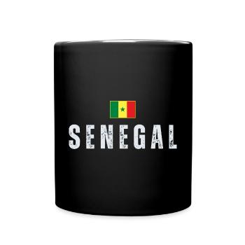 Senegalesische Flagge, stolze Senegalesin - Tasse einfarbig - Schwarz - Vorne