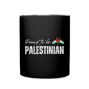 Fier Palestinien, j’adore la Palestine - Mug uni - noir - Devant