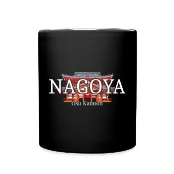 Nagoya, Japan, Tempel Osu Kannon, Zeichnung - Tasse einfarbig - Schwarz - Vorne