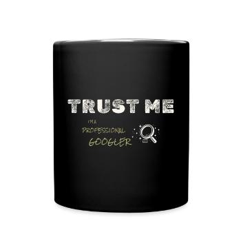 Know-it-all guy - Full Colour Mug - black - Front