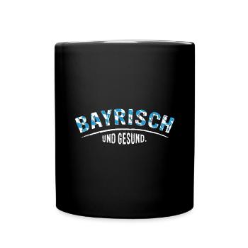 Bavarois et sain - Mug uni - noir - Devant