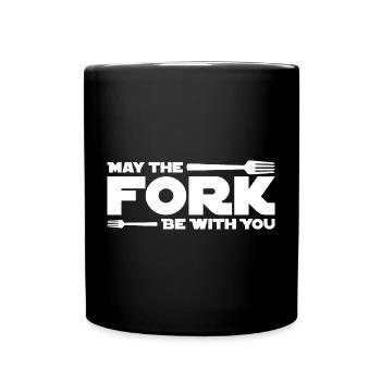 May the fork be with you - Full Colour Mug - black - Front