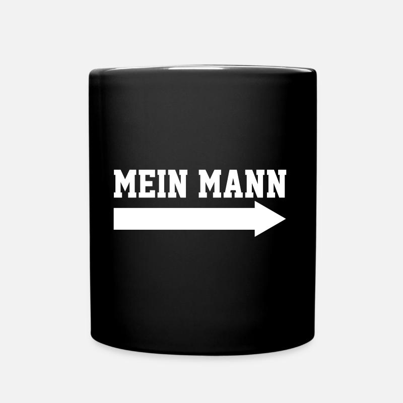 Mein_Mann_-Pfeil- - Tasse einfarbig - Schwarz