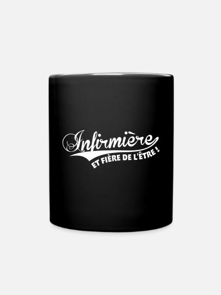 Infirmière et fière de l'être - Mug uni - noir