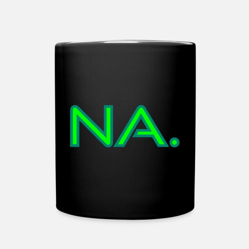 na, nein, nope, no, njet - Tasse einfarbig - Schwarz