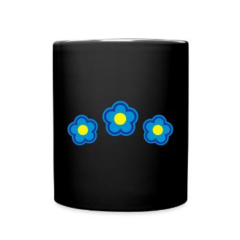 blumen sommer frühling - Tasse einfarbig - Schwarz - Vorne