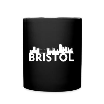 Bristol England Hauptstadt Skyline UK - Tasse einfarbig - Schwarz - Vorne