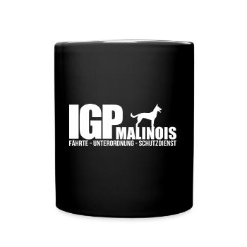 IGP MALINOIS Hundesport Wilsigns Hunde Geschenk - Tasse einfarbig - Schwarz - Vorne