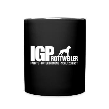 IGP ROTTWEILER Wilsigns Hunde Hundesport Geschenk - Tasse einfarbig - Schwarz - Vorne