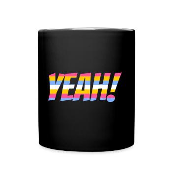 YEAH! - Tasse einfarbig - Schwarz - Vorne