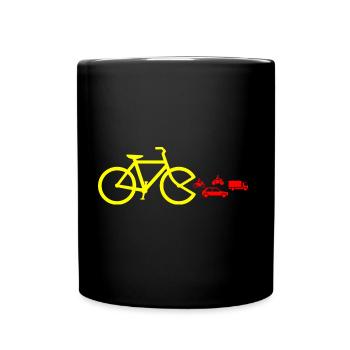 Vélo Changement de circulation - Mug uni - noir - Devant