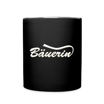 Landwirtin Bäuerin - Tasse einfarbig - Schwarz - Vorne