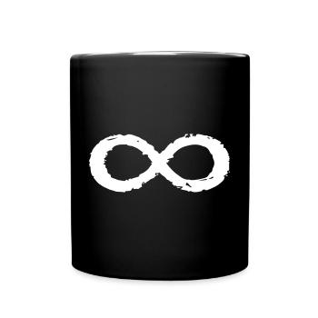 Unendlichkeitszeichen Symbol Immer und Ewig - Tasse einfarbig - Schwarz - Vorne