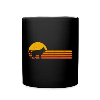 German shepherd retro dog owner gift - Full Colour Mug - black - Front