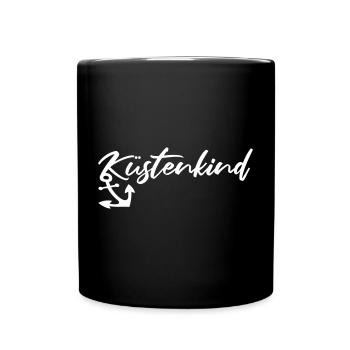 Küstenkind - Ostsee, Nordsee, Heimat (D.I.Y.) - Tasse einfarbig - Schwarz - Vorne