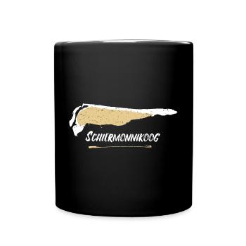 Schiermonnikoog | Vintage Landkarte Retro - Tasse einfarbig - Schwarz - Vorne
