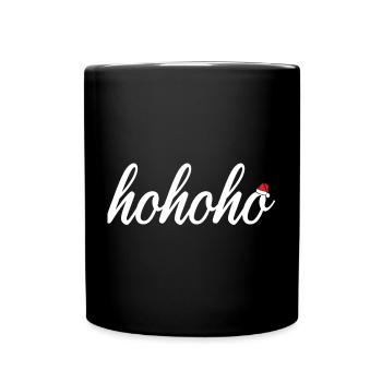 hohoho avec bonnet de Noel - Mug uni - noir - Devant