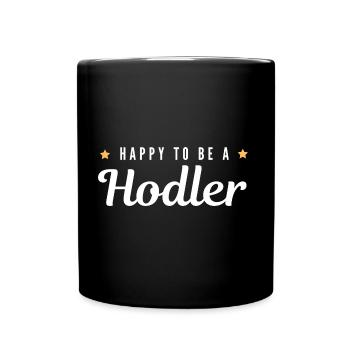 happy Hodler | Bitcoin & Cryptocurrency - Tasse einfarbig - Schwarz - Vorne