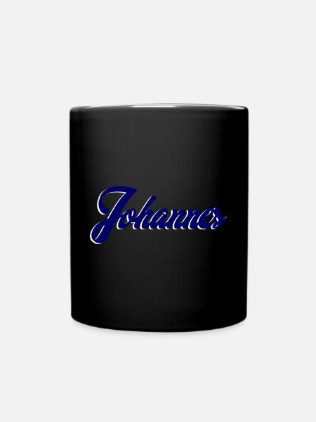 Name Johannes Personalisierung - Tasse einfarbig - Schwarz