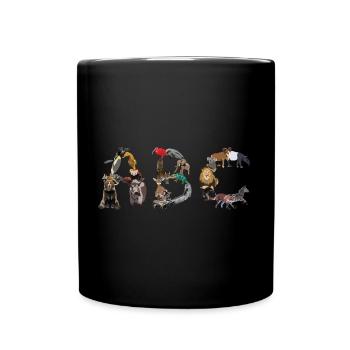 Tier ABC - Tasse einfarbig - Schwarz - Vorne