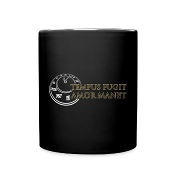 Tempus Fugit Amor Manet Time Passes Love Remains - Full Colour Mug - black - Front