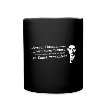 Franz Kafka-Beuys | Verwandlung | Gregor Samsa - Tasse einfarbig - Schwarz - Vorne