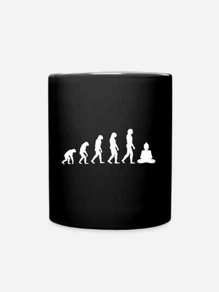 Evolution Buddha - Tasse einfarbig - Schwarz