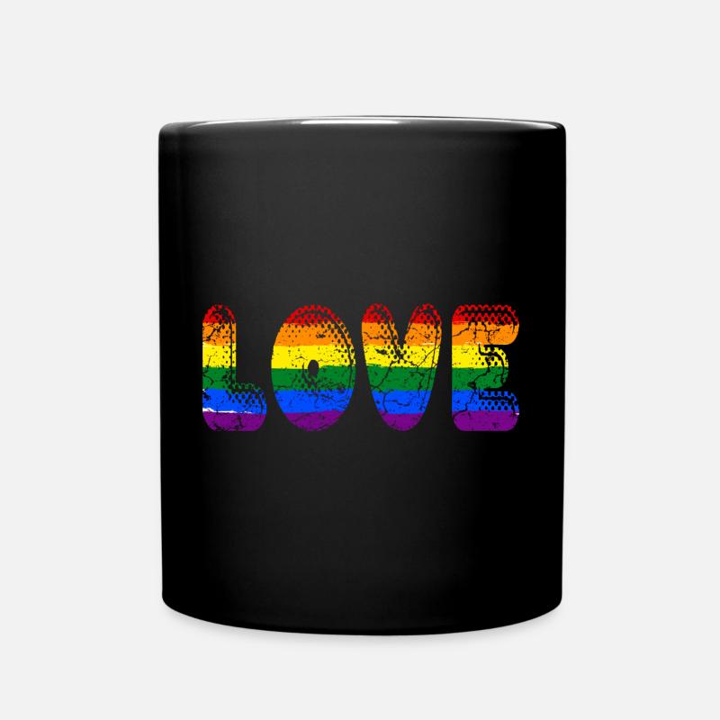Aimer les LGBT - Mug uni - noir