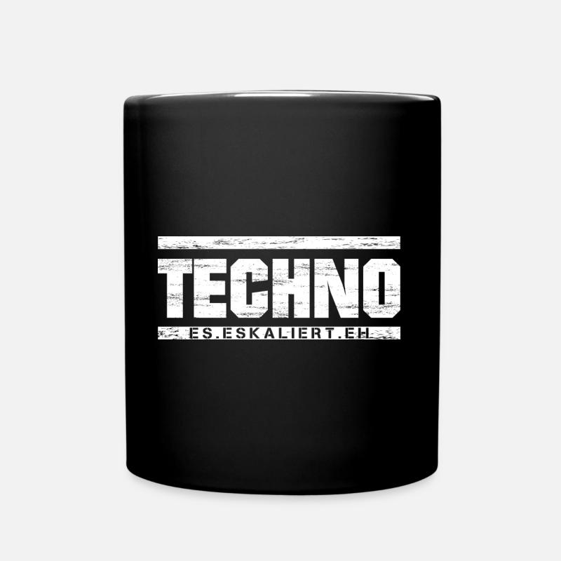 Techno - Rave - Geschenk - Techno merch - Tasse einfarbig - Schwarz