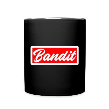 bandit thief crime criminal sticker hooligan gang - Full Colour Mug - black - Front