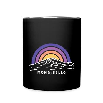 Etna Mongibello Ätna Sizilien Vulkan Feuerberg - Tasse einfarbig - Schwarz - Vorne